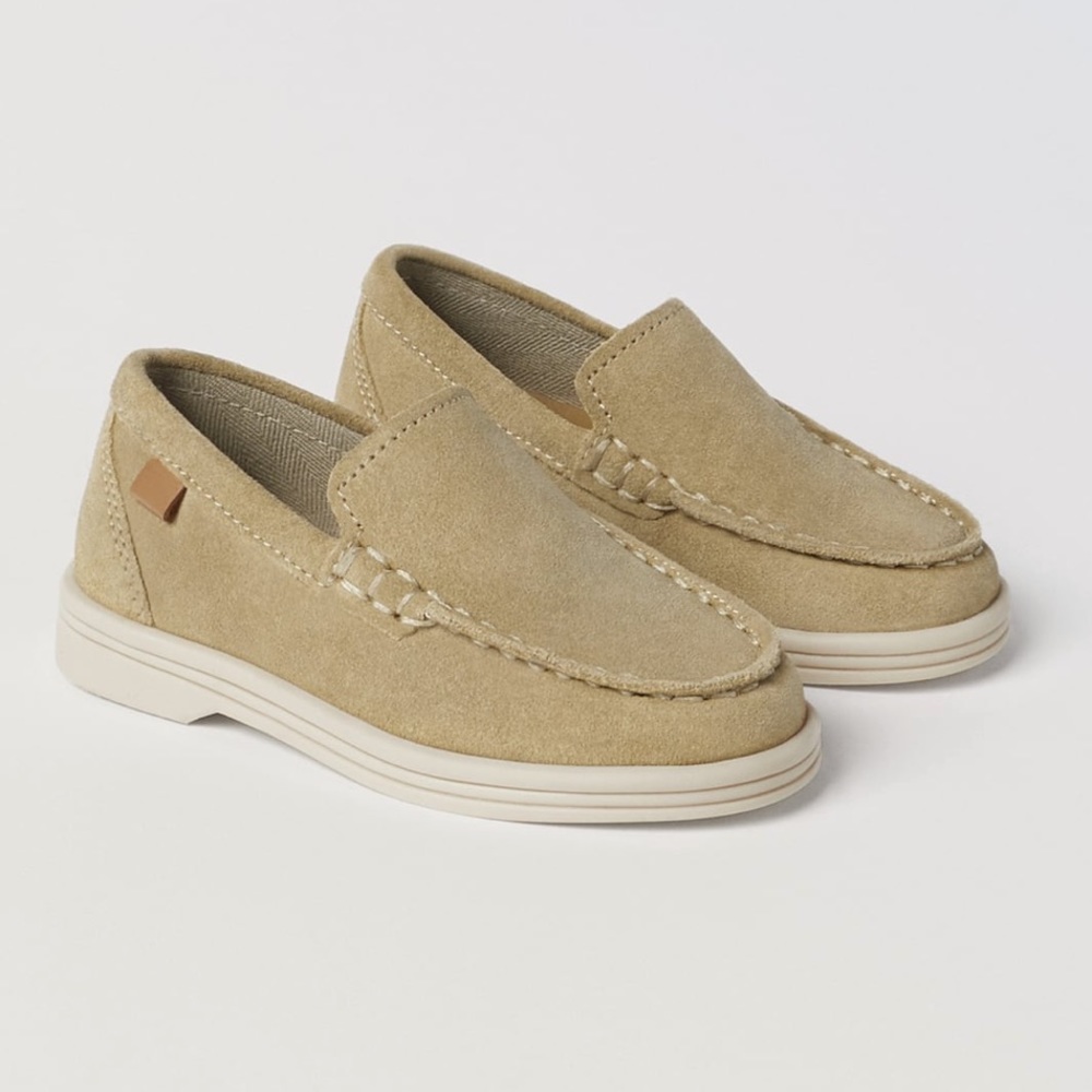 Zara Kids Leather Boat Shoes